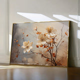 Floral 023 Canvas Art 60 x 40 cm / Black