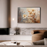 Floral 023 Canvas Art 60 x 40 cm / Black