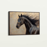Horses 023 Canvas Art 60 x 40 cm / Black