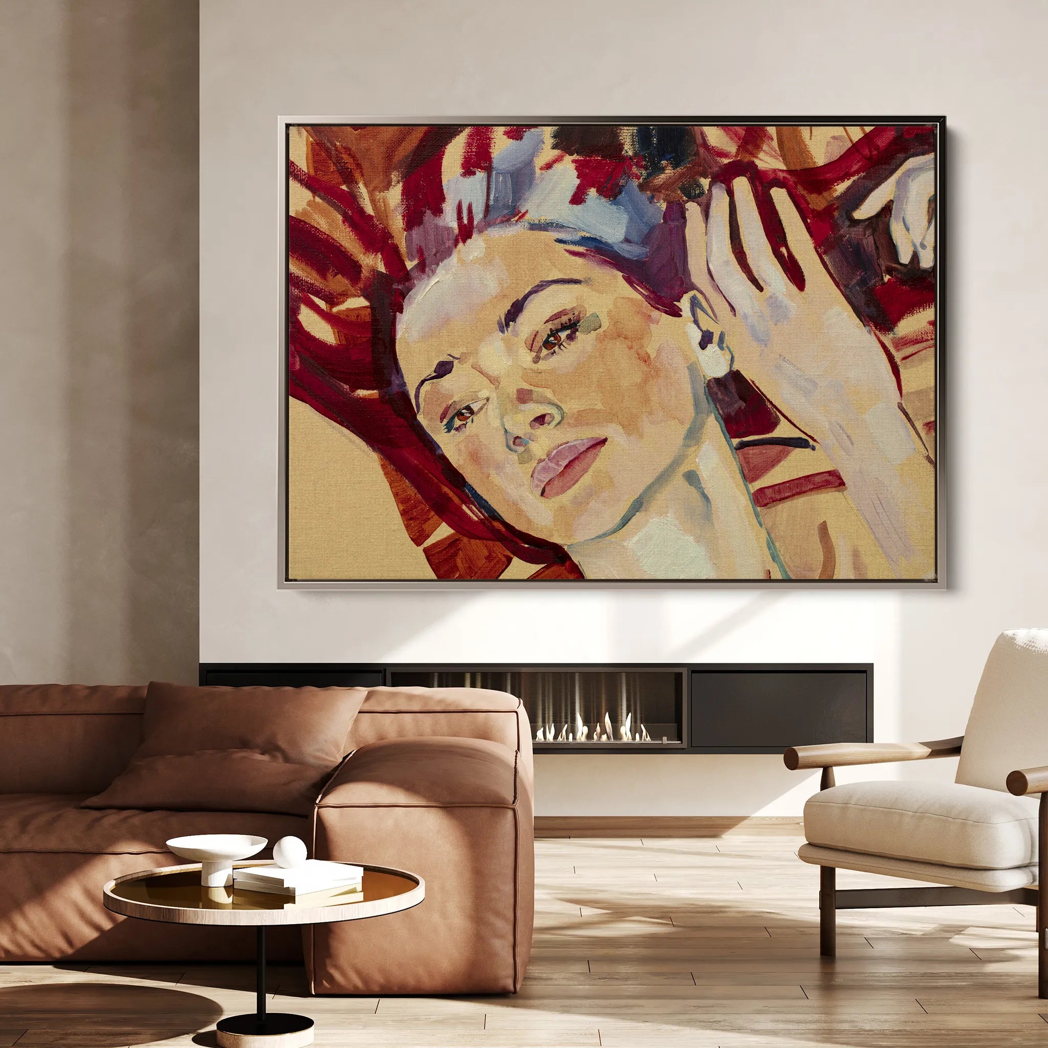 Portrait 023 Canvas Art 60 x 40 cm / Black
