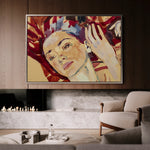 Portrait 023 Canvas Art 60 x 40 cm / Black