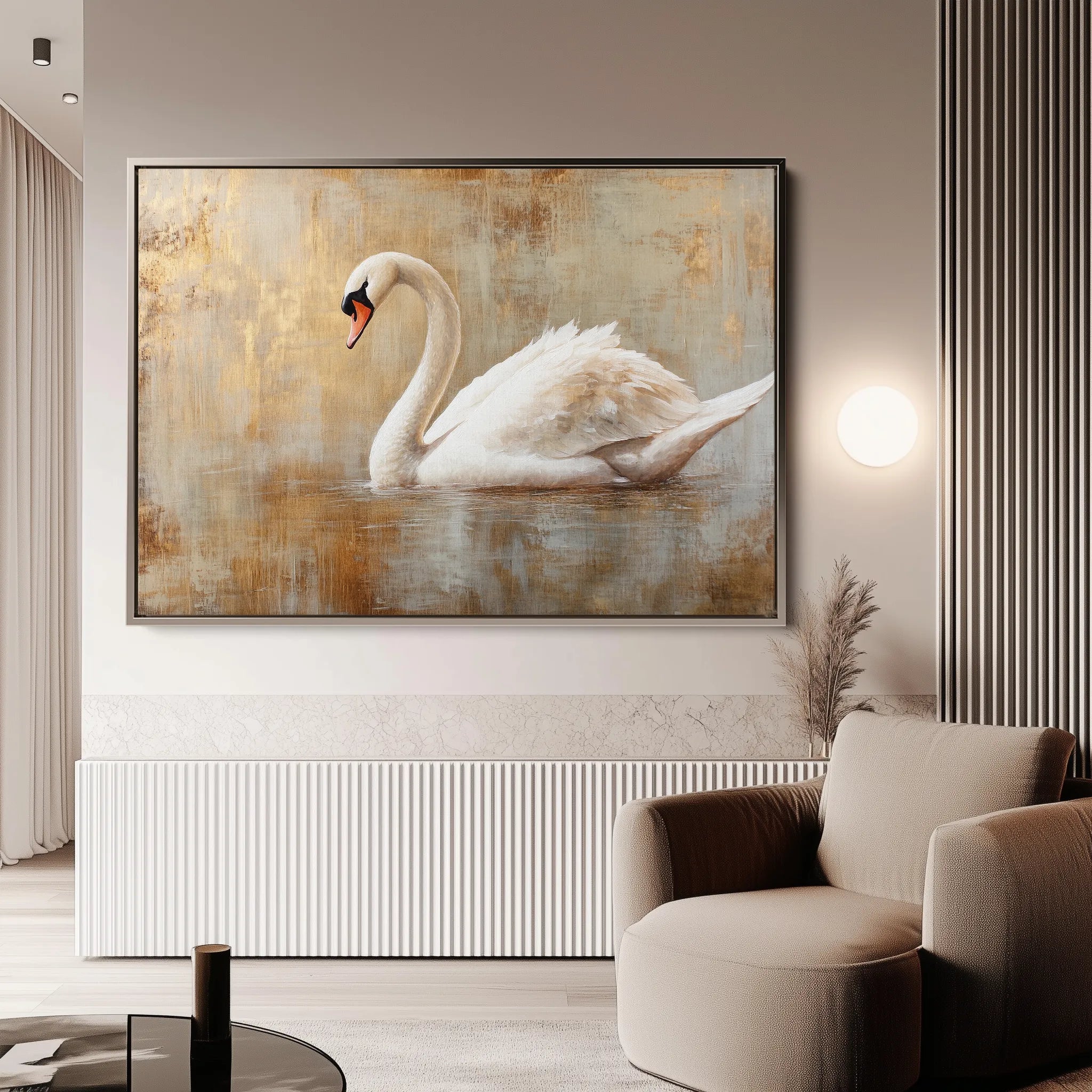 Animals 024 Canvas Art 60 x 40 cm / Black