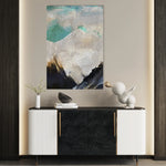 Abstract 024 Canvas Art 60 x 40 cm / Black