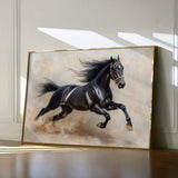 Horses 024 Canvas Art 60 x 40 cm / Black