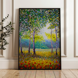 Landscape 024 Canvas Art 60 x 40 cm / Black