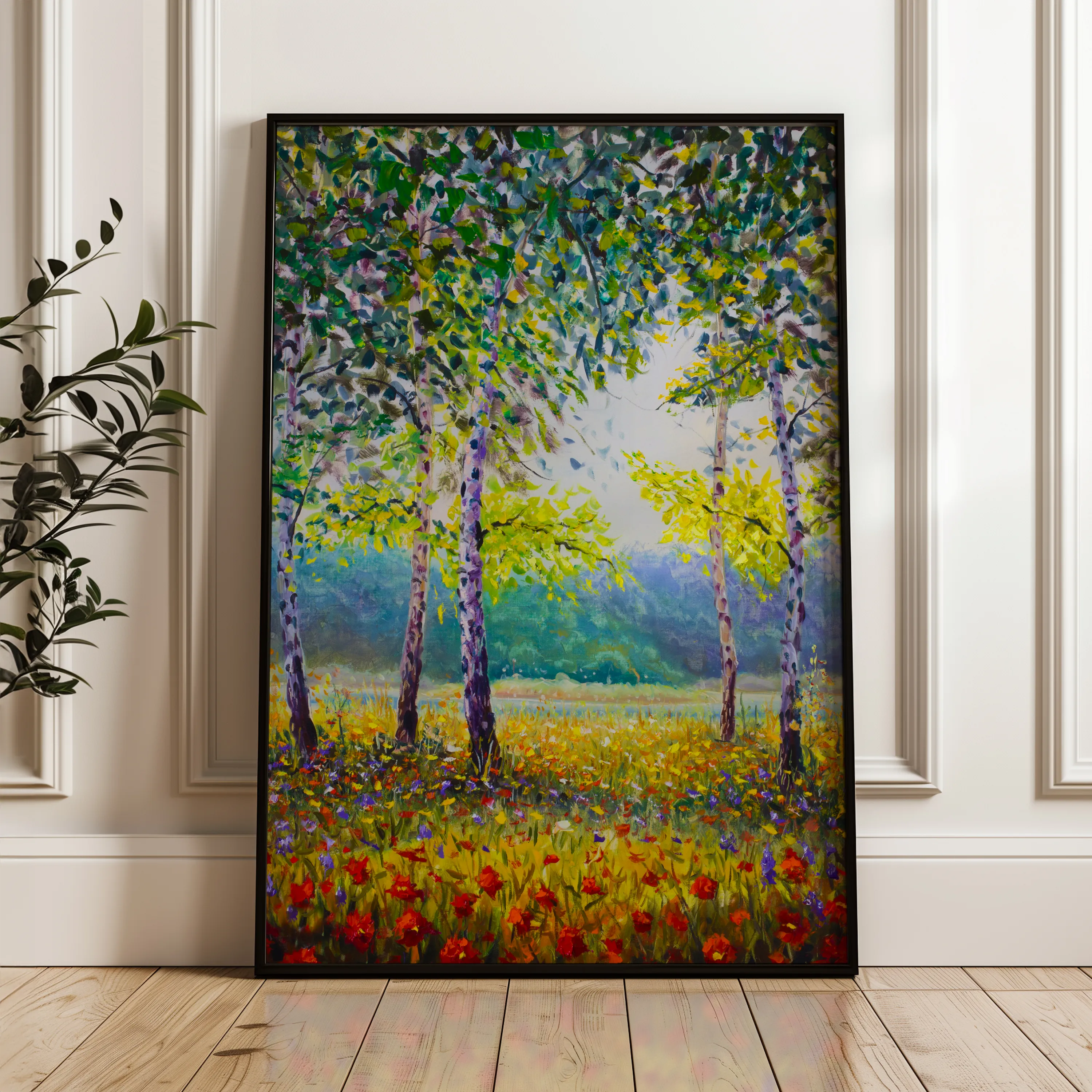 Landscape 024 Canvas Art 60 x 40 cm / Black