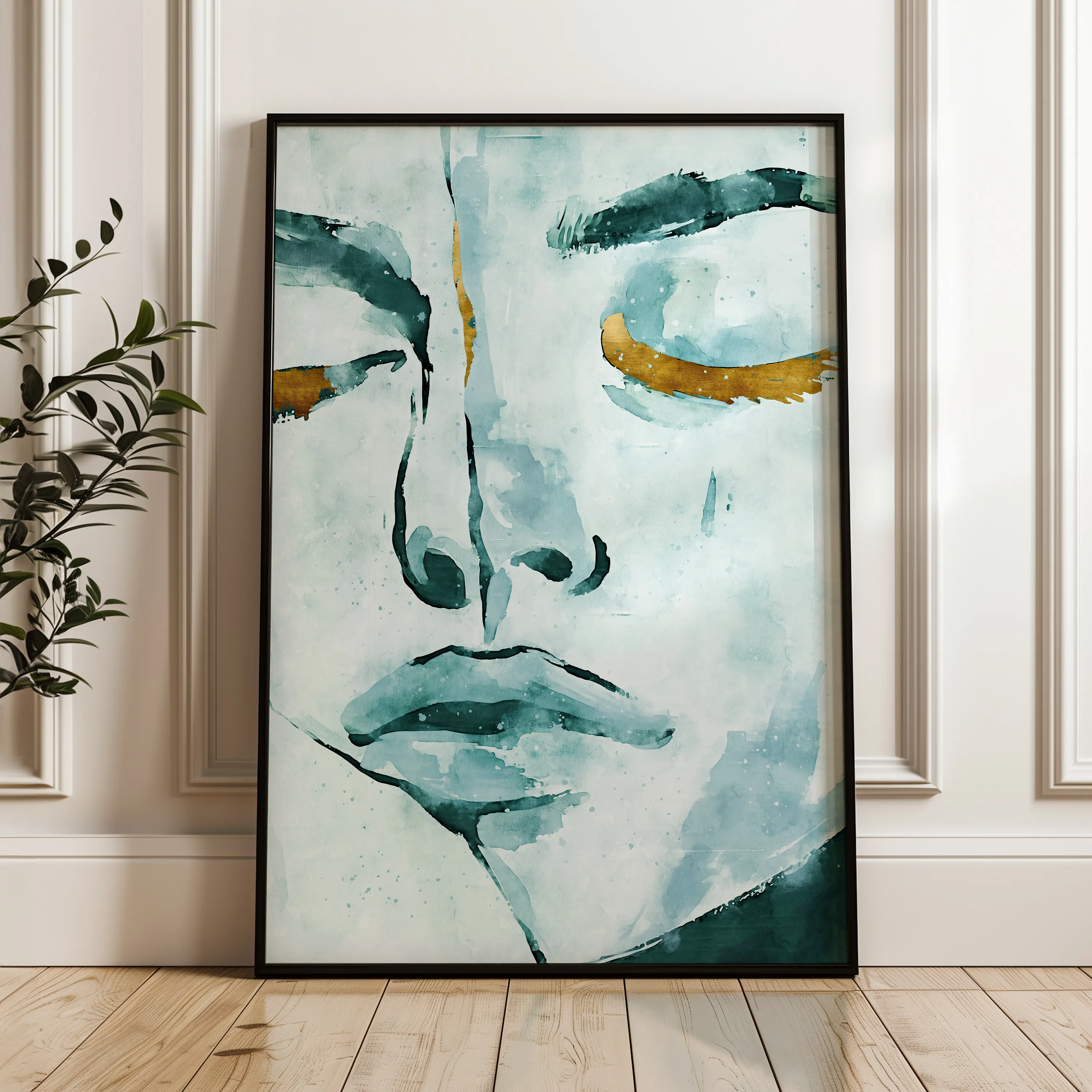 Portrait 024 Canvas Art 60 x 40 cm / Black