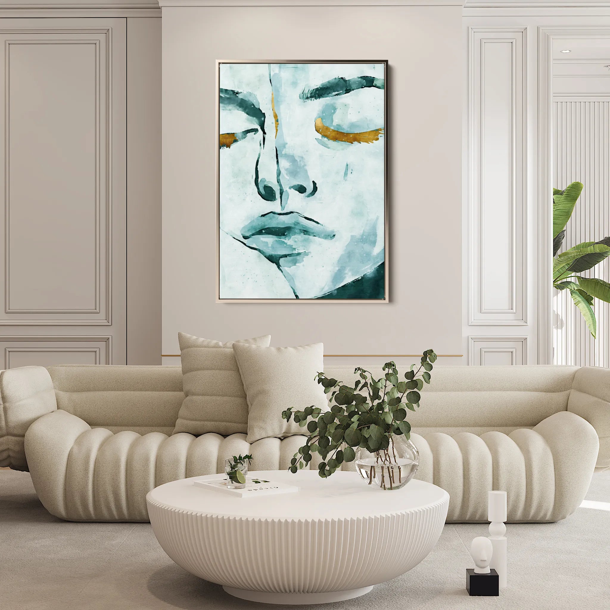 Portrait 024 Canvas Art 60 x 40 cm / Black