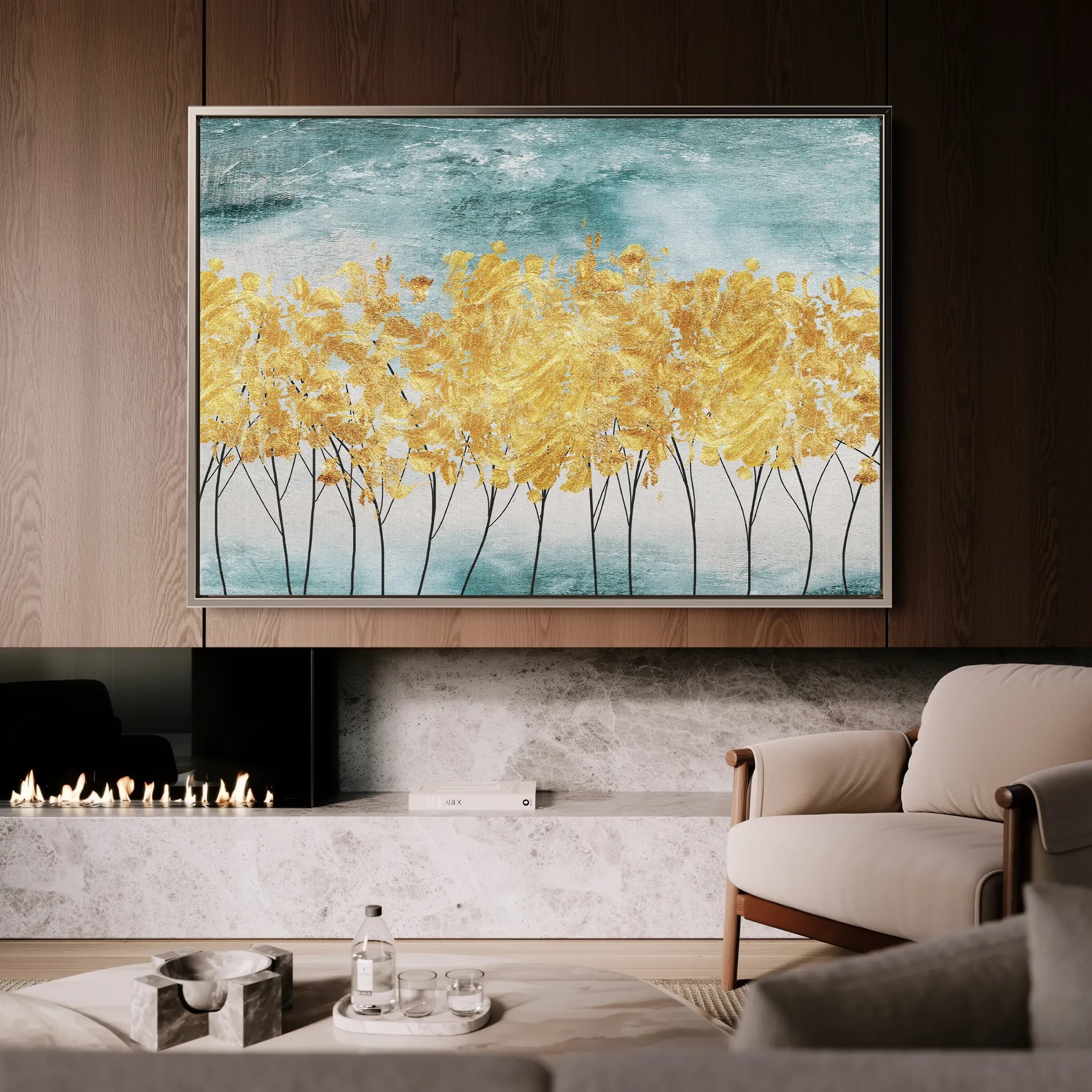 Abstract 025 Canvas Art 60 x 40 cm / Black