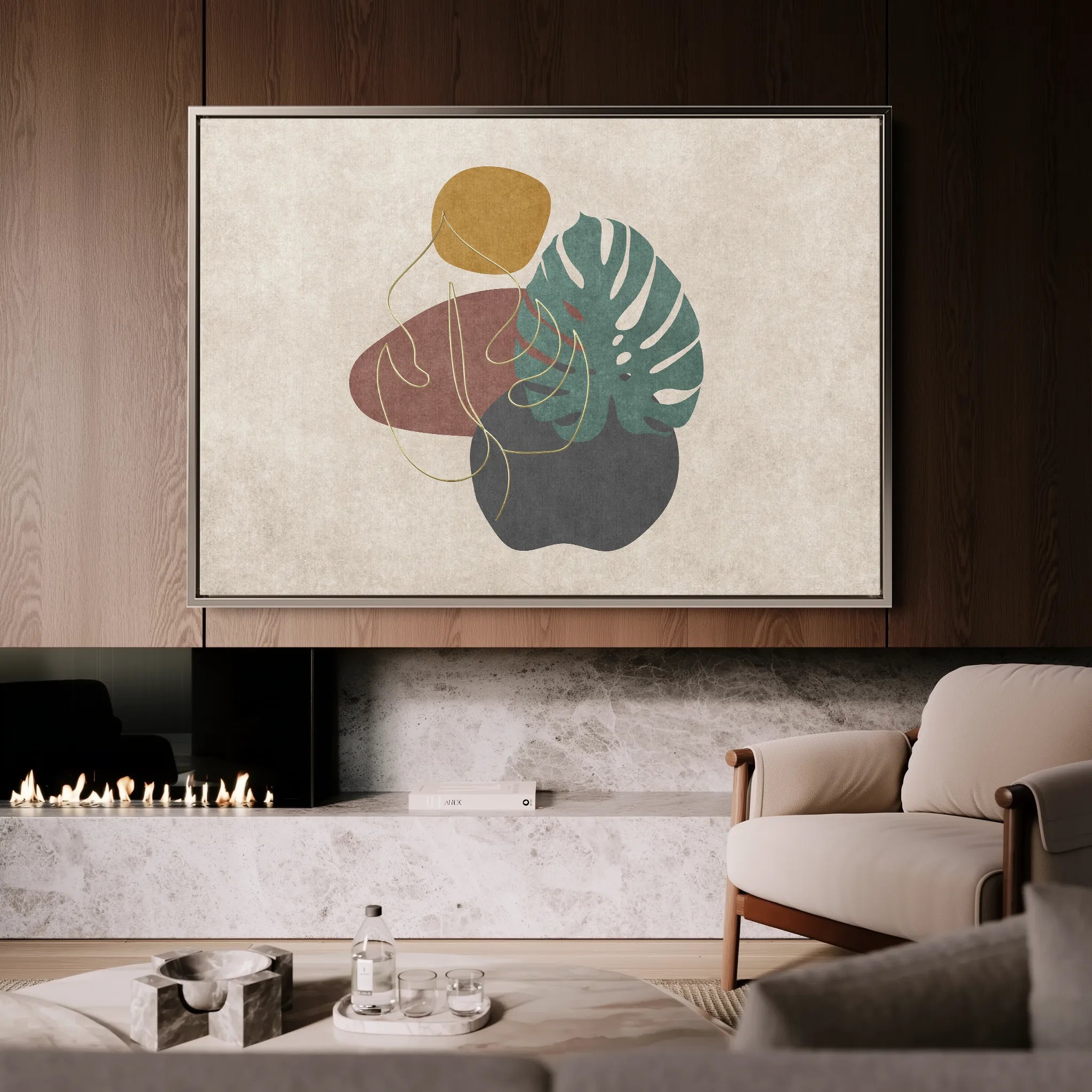 Boho 025 Canvas Art 60 x 40 cm / Black