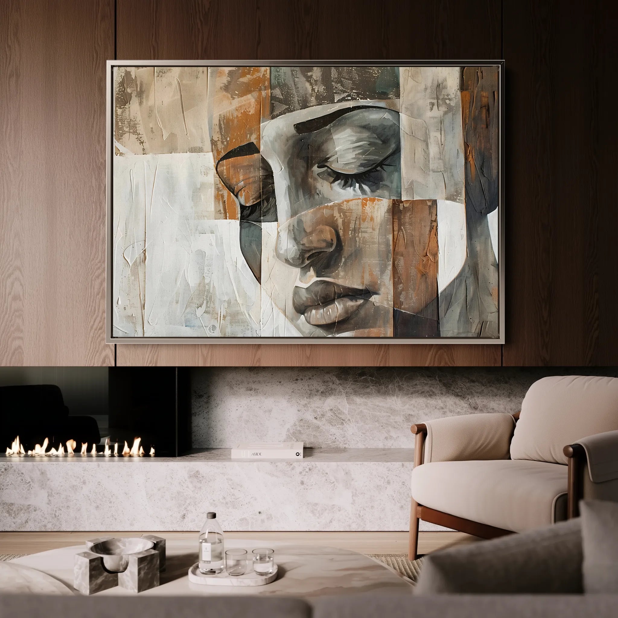 Portrait 025 Canvas Art 60 x 40 cm / Black