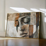 Portrait 025 Canvas Art 60 x 40 cm / Black
