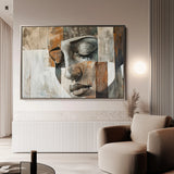 Portrait 025 Canvas Art 60 x 40 cm / Black