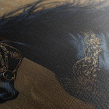 Horses 026 Canvas Art 60 x 40 cm / Black