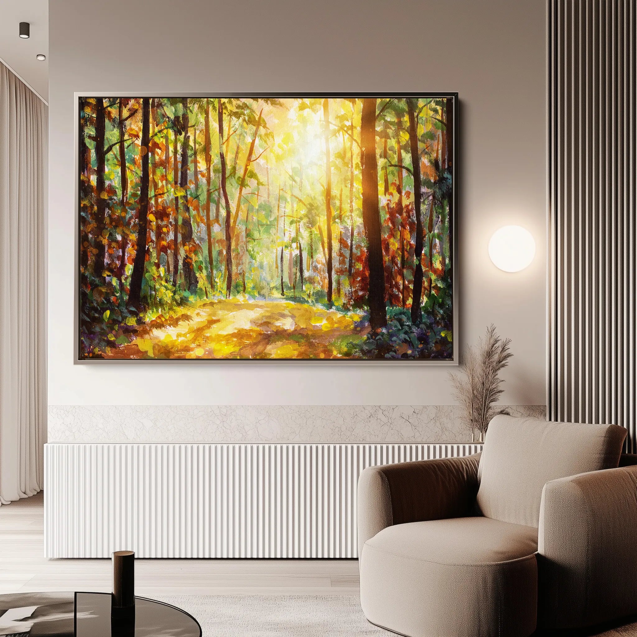 Landscape 026 Canvas Art 60 x 40 cm / Black