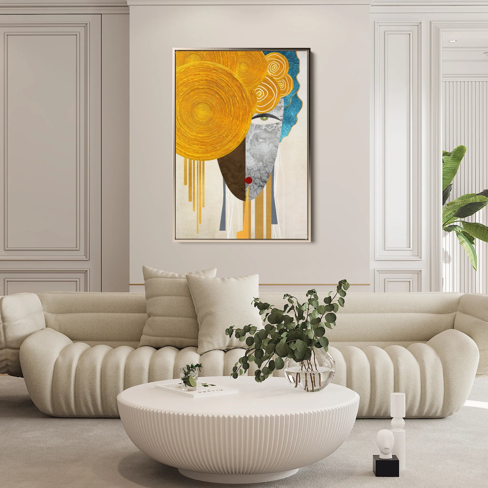 Portrait 026 Canvas Art 60 x 40 cm / Black
