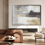 Abstract 027 Canvas Art 60 x 40 cm / Black