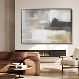 Abstract 027 Canvas Art 60 x 40 cm / Black