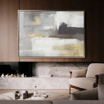 Abstract 027 Canvas Art 60 x 40 cm / Black