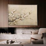 Floral 027 Canvas Art 60 x 40 cm / Black