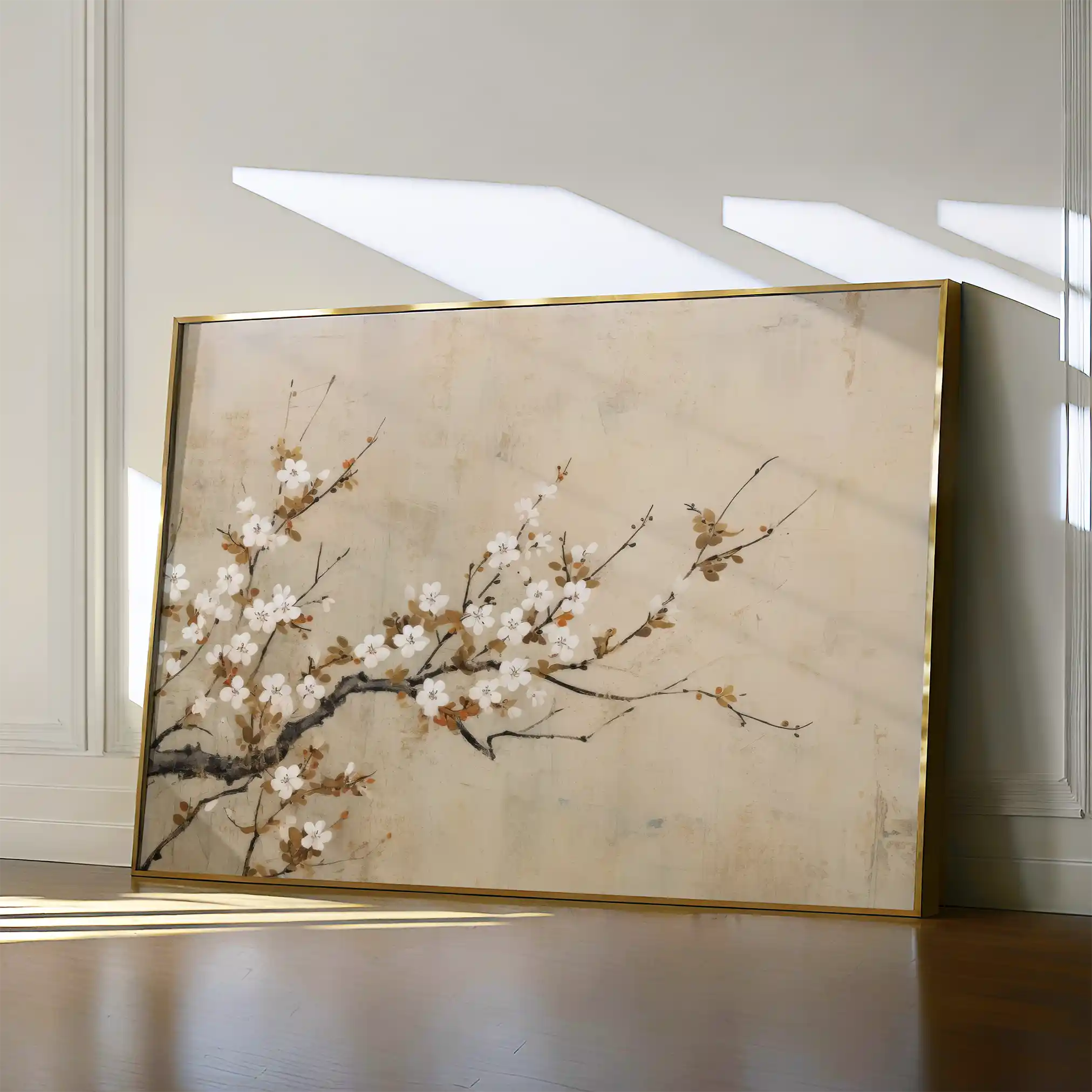 Floral 027 Canvas Art 60 x 40 cm / Black
