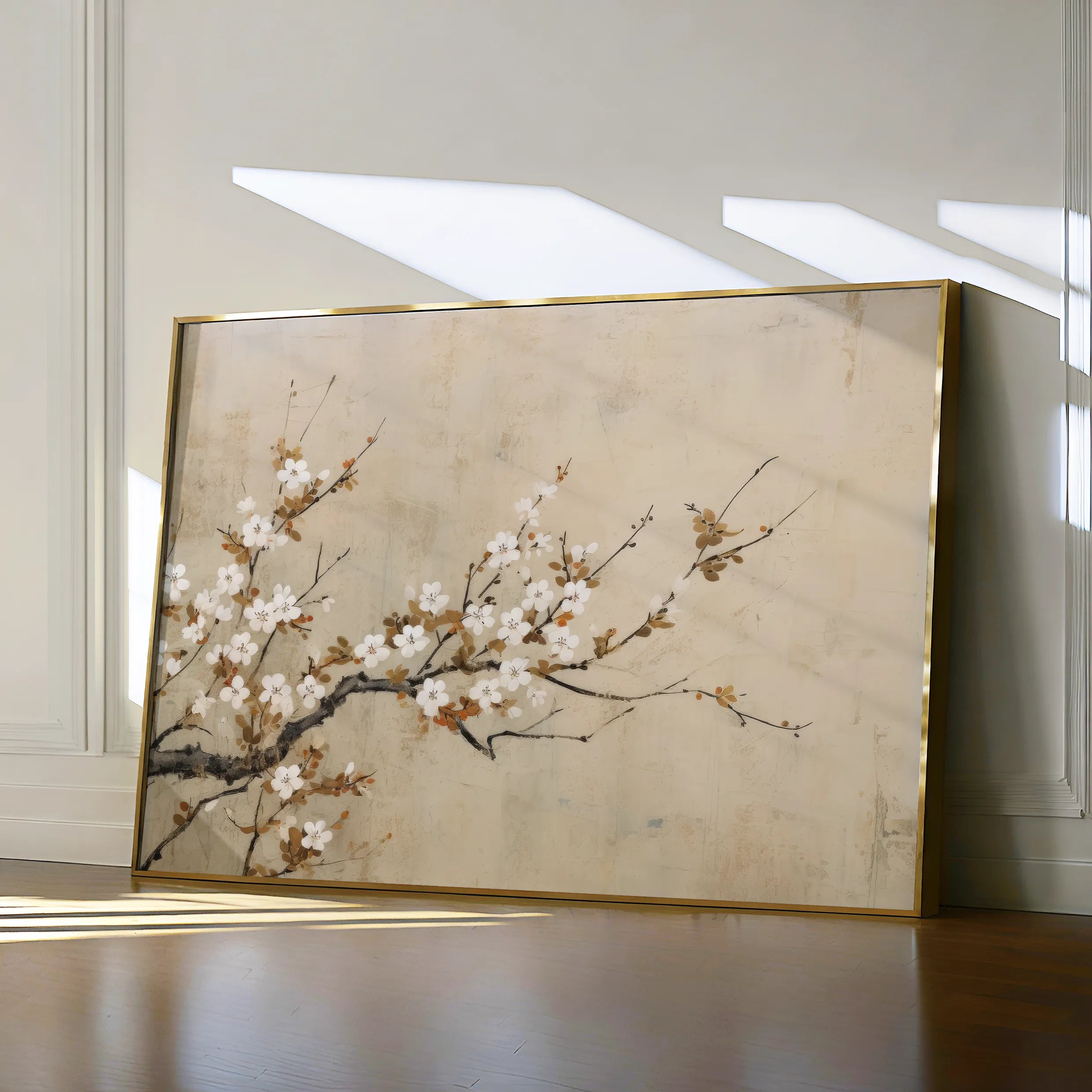 Floral 027 Canvas Art 60 x 40 cm / Black