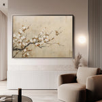 Floral 027 Canvas Art 60 x 40 cm / Black