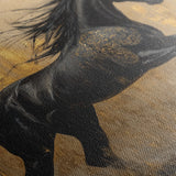 Horses 027 Canvas Art 60 x 40 cm / Black