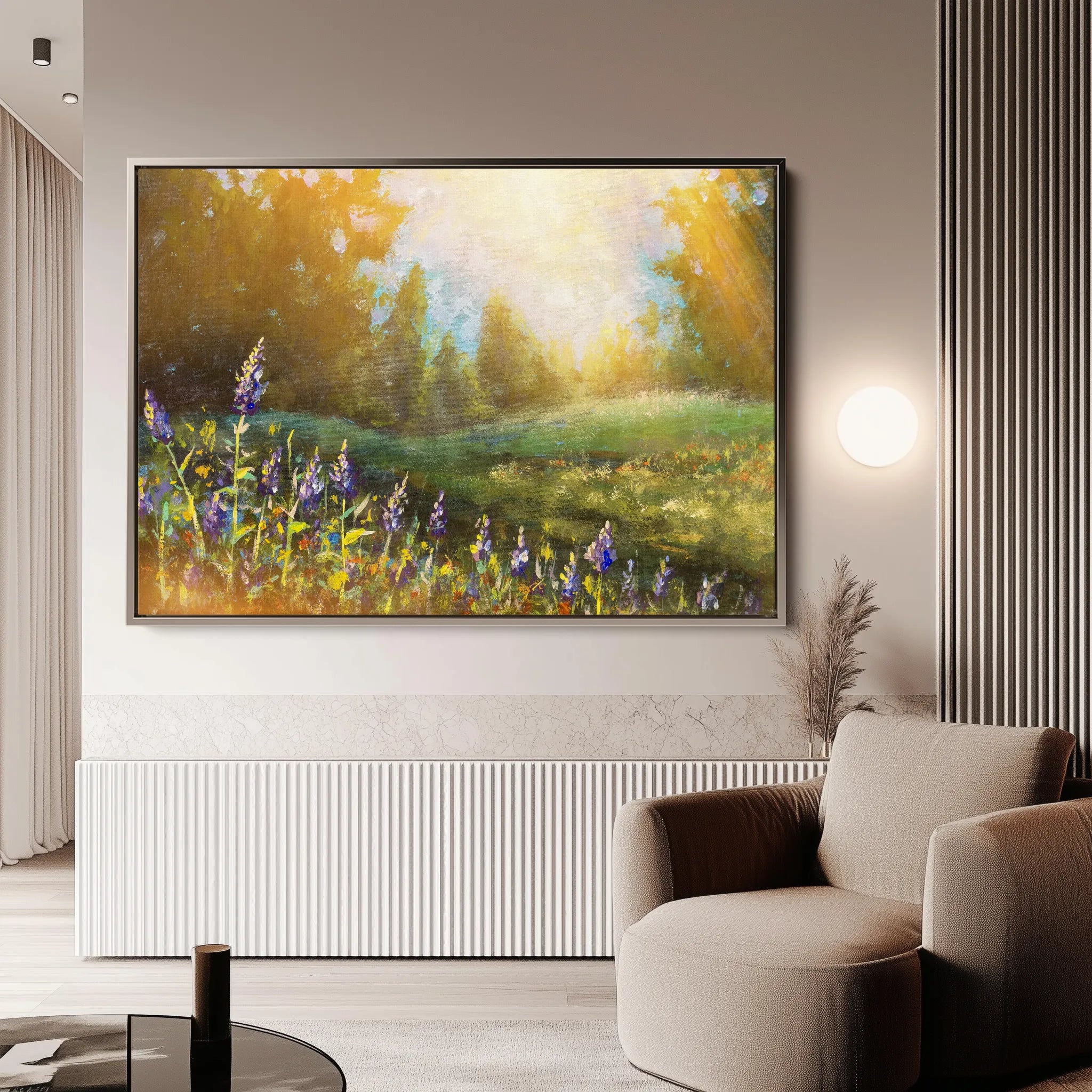 Landscape 027 Canvas Art 60 x 40 cm / Black