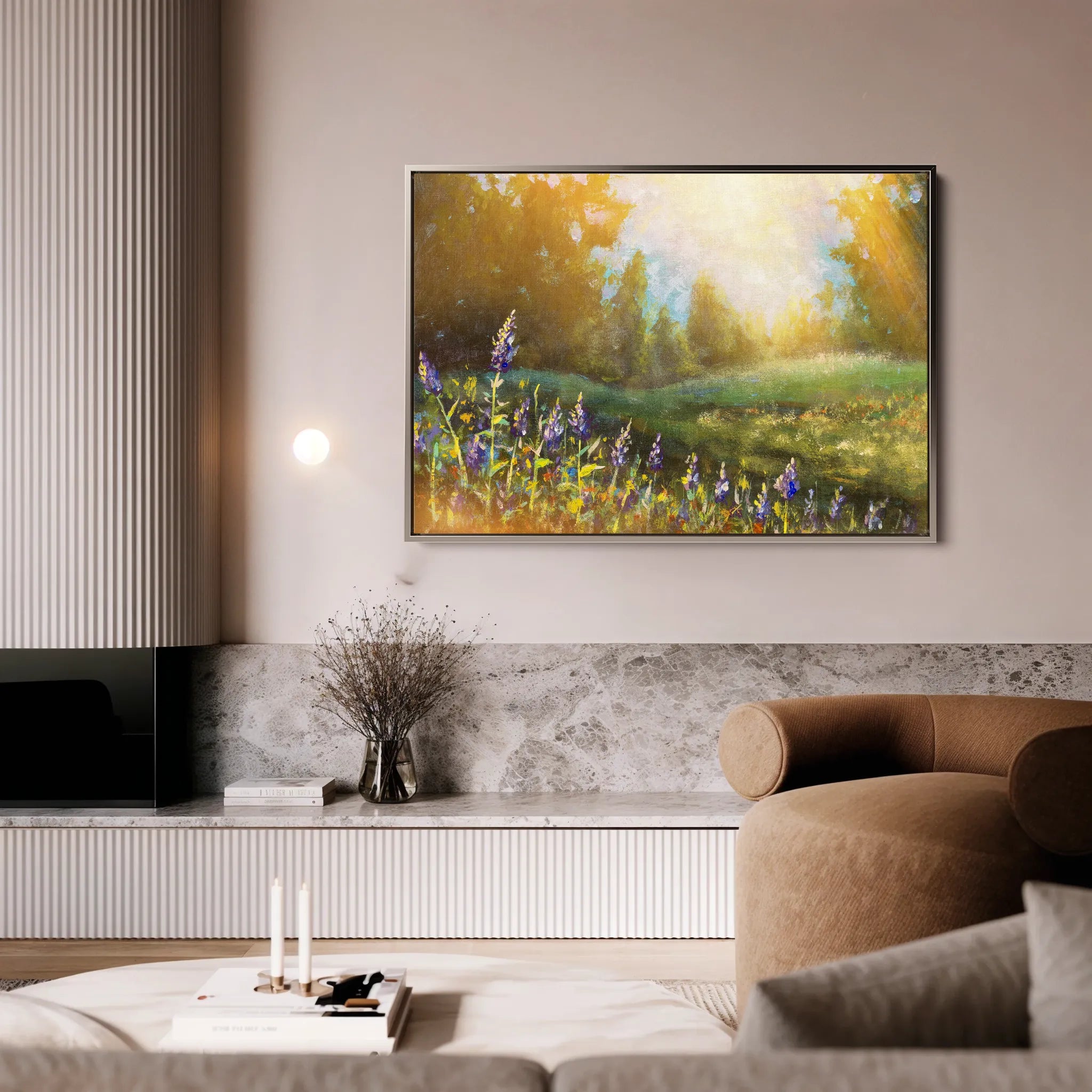 Landscape 027 Canvas Art 60 x 40 cm / Black