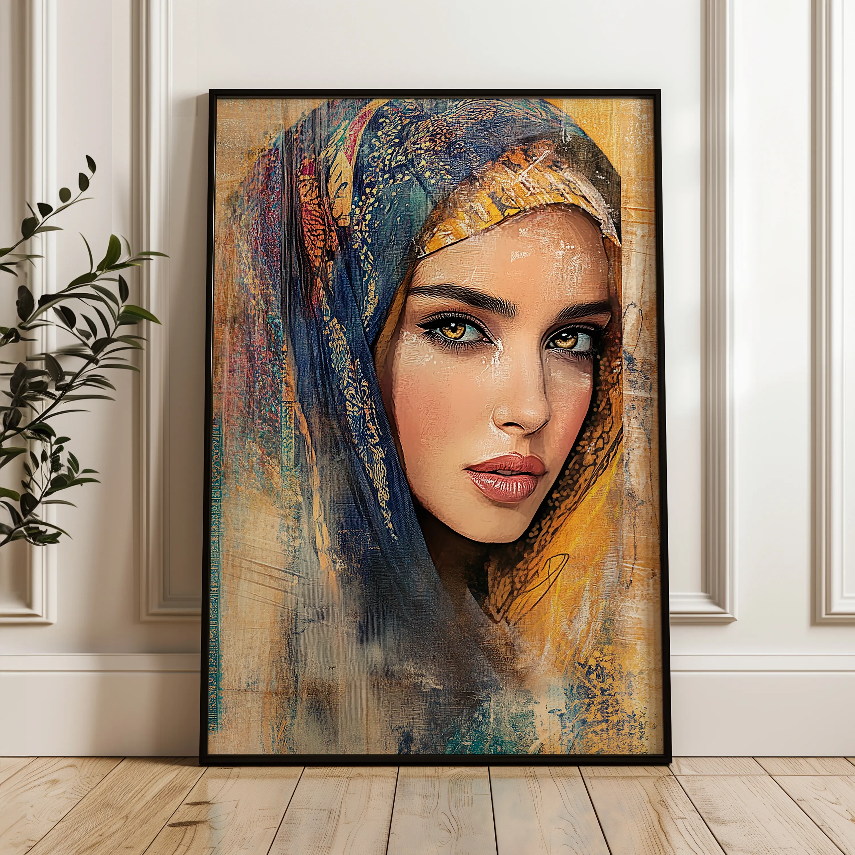 Portrait 027 Canvas Art 60 x 40 cm / Black