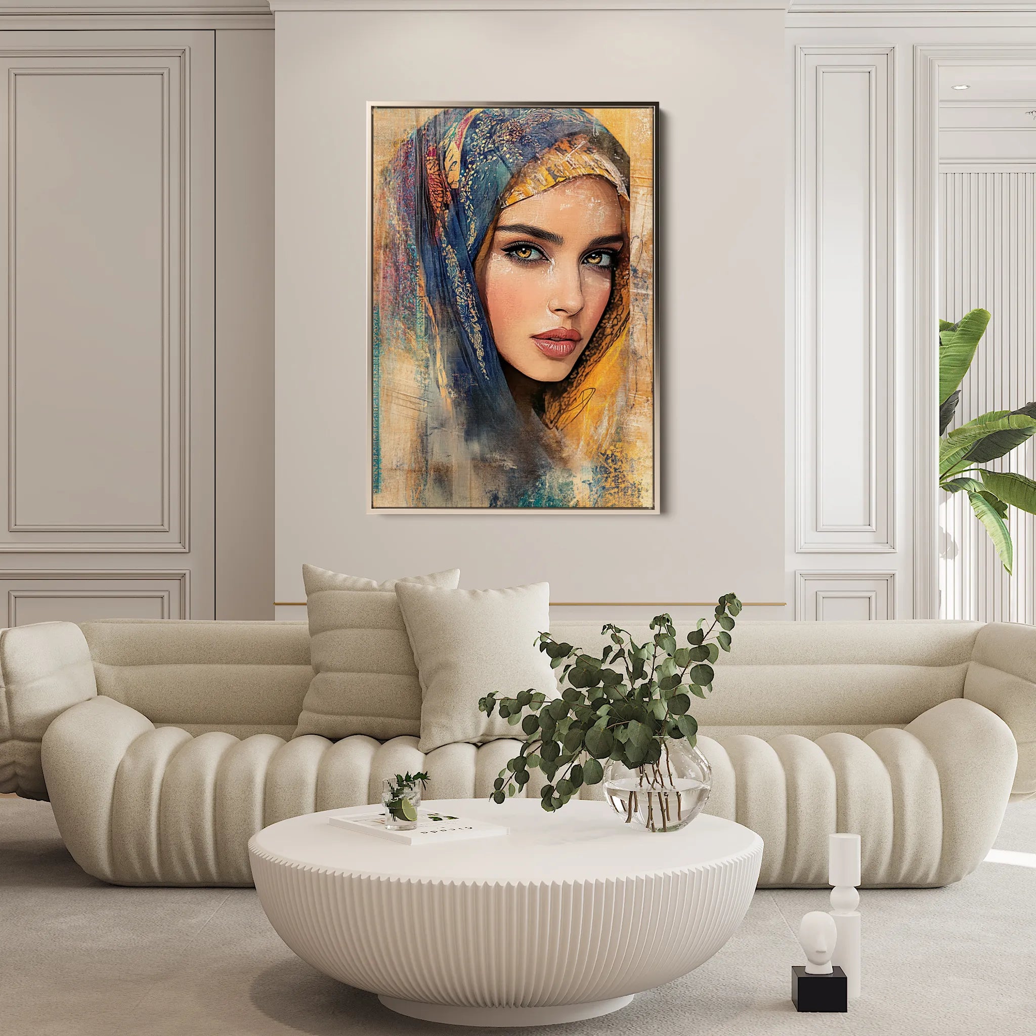 Portrait 027 Canvas Art 60 x 40 cm / Black