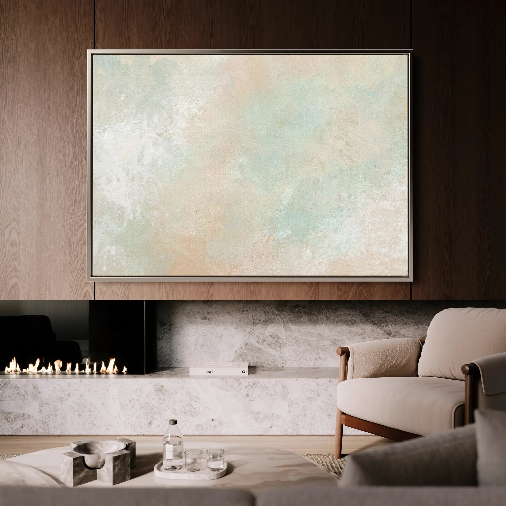 Abstract 028 Canvas Art 60 x 40 cm / Black