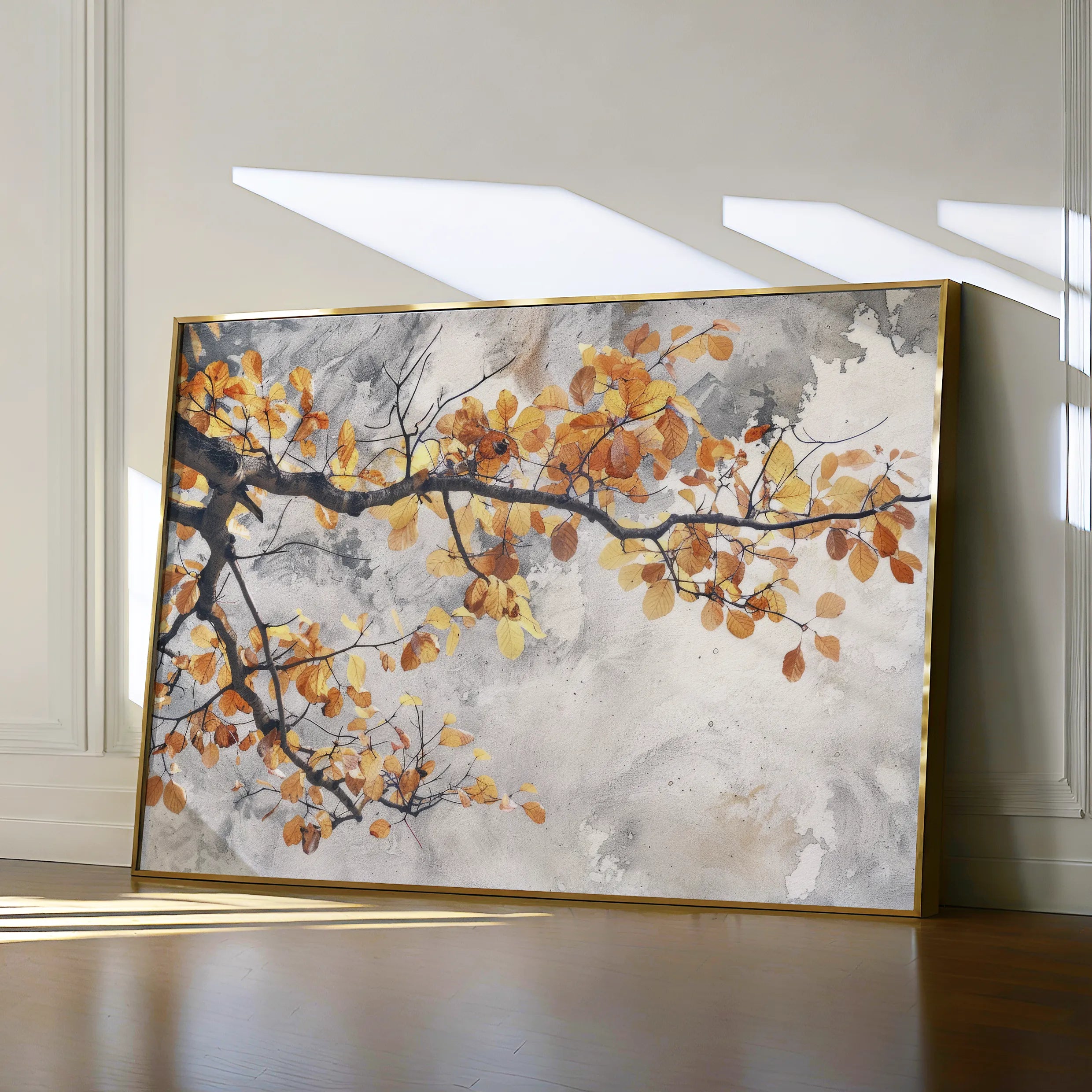 Floral 028 Canvas Art 60 x 40 cm / Black