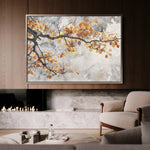 Floral 028 Canvas Art 60 x 40 cm / Black