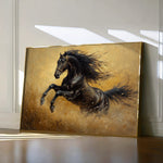 Horses 028 Canvas Art 60 x 40 cm / Black