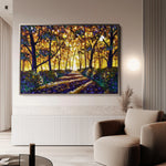 Landscape 028 Canvas Art 60 x 40 cm / Black