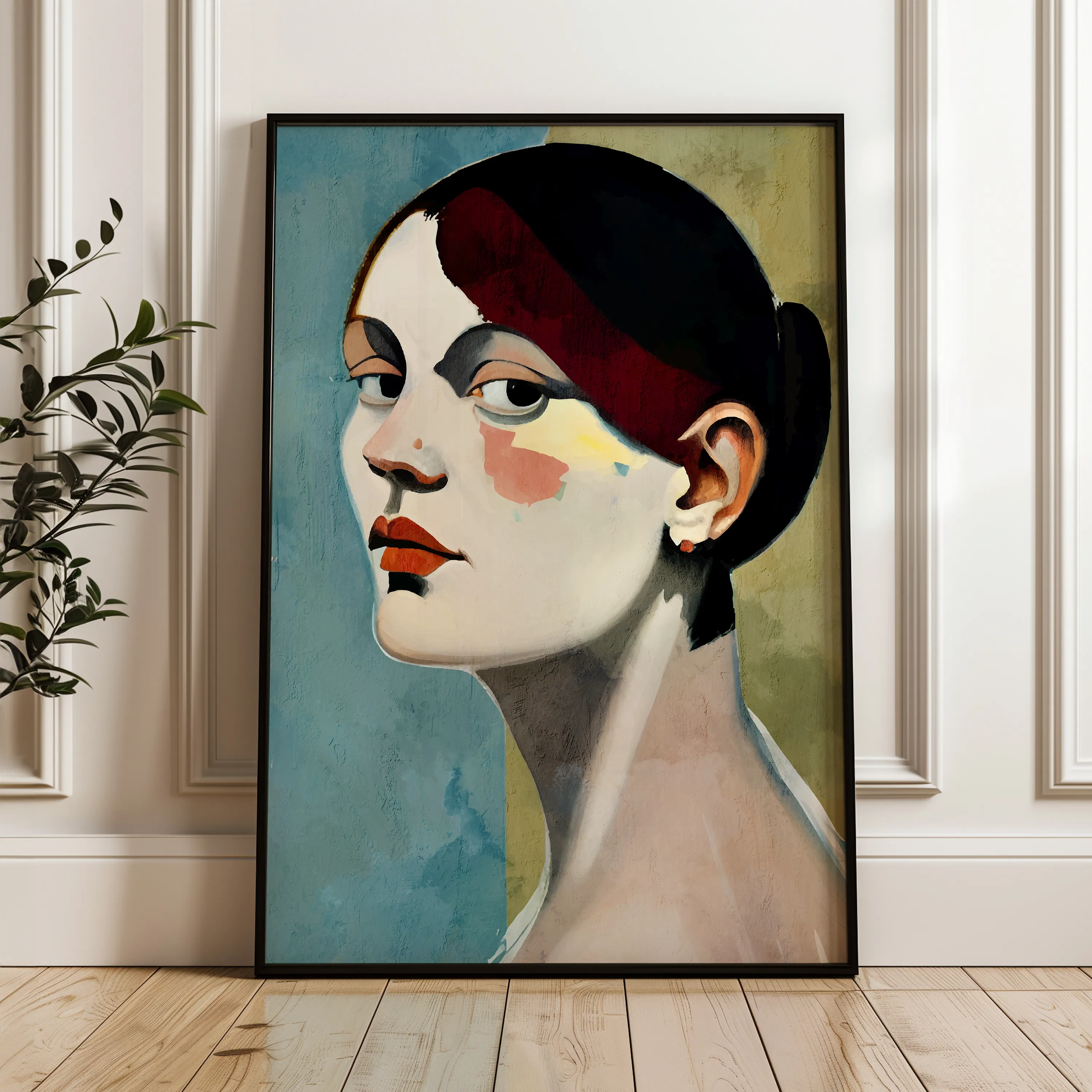 Portrait 028 Canvas Art 60 x 40 cm / Black