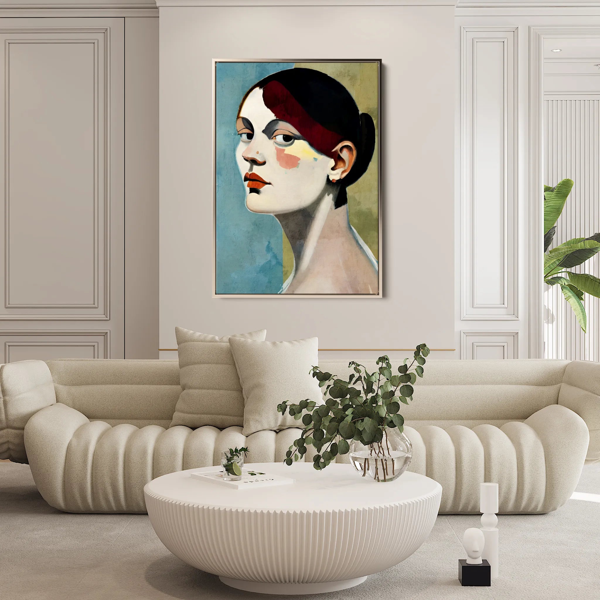 Portrait 028 Canvas Art 60 x 40 cm / Black