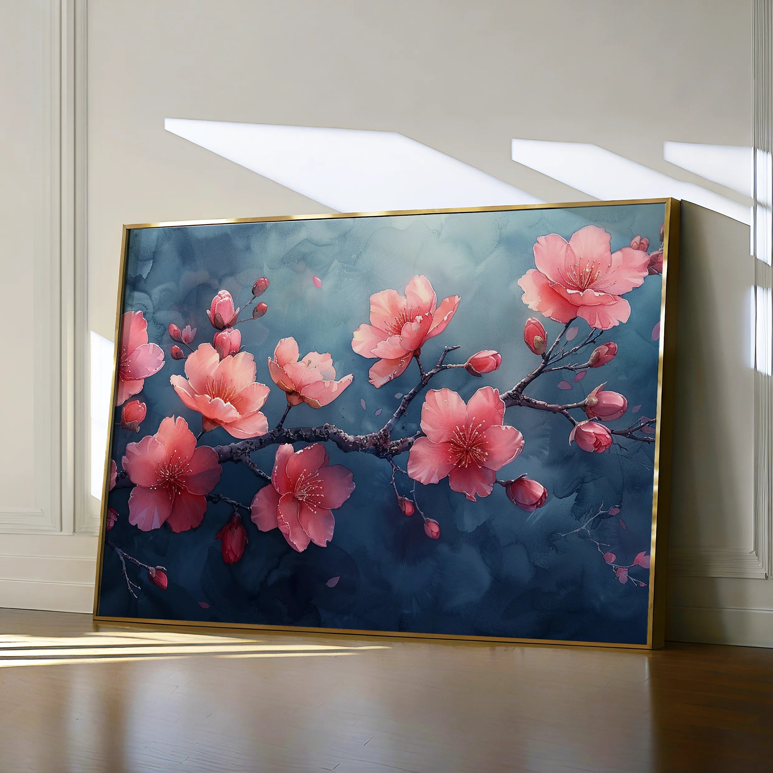 Floral 029 Canvas Art 60 x 40 cm / Black