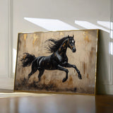 Horses 029 Canvas Art 60 x 40 cm / Black
