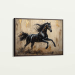 Horses 029 Canvas Art 60 x 40 cm / Black
