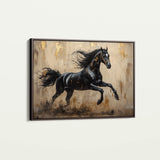 Horses 029 Canvas Art 60 x 40 cm / Black