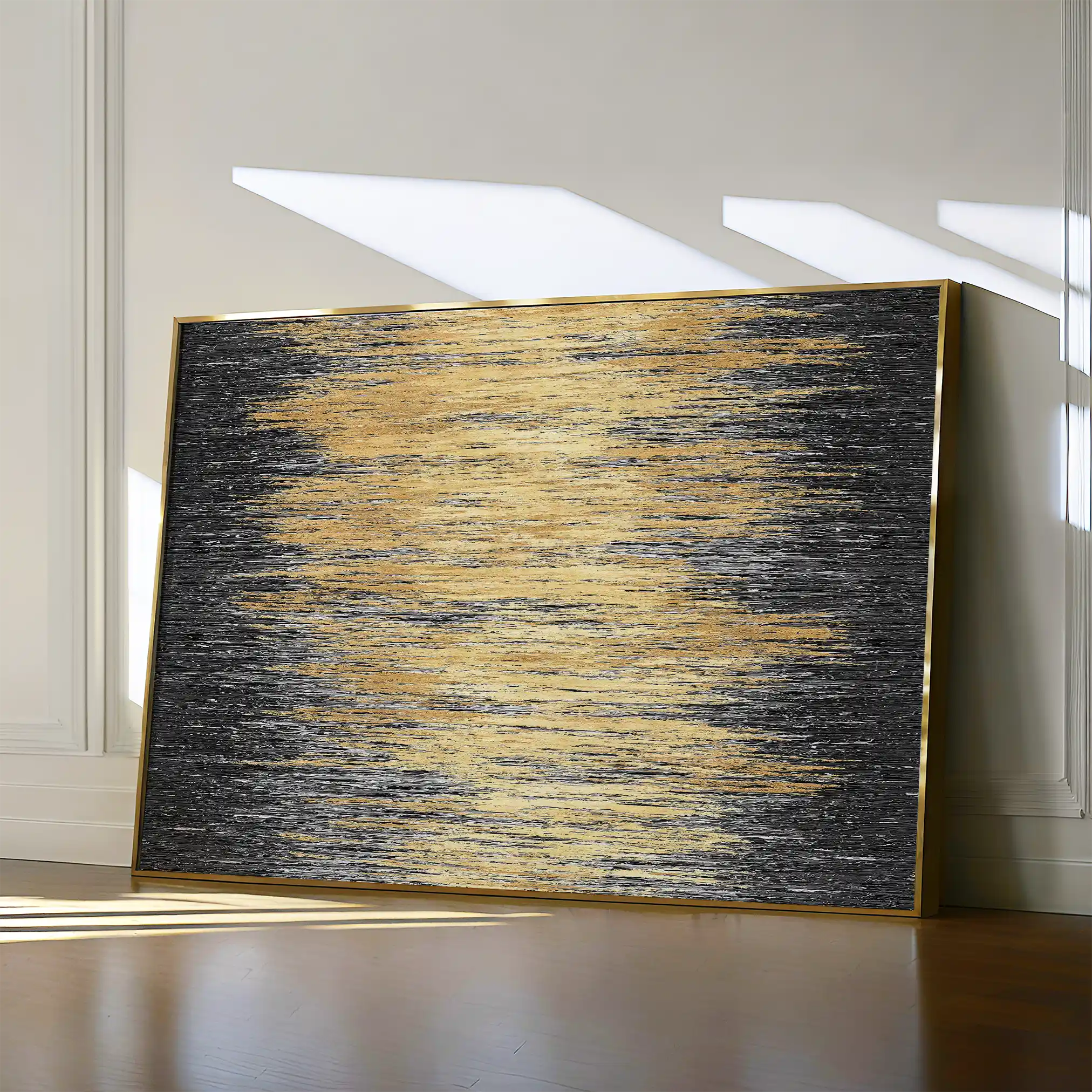 Abstract 030 Canvas Art 60 x 40 cm / Black