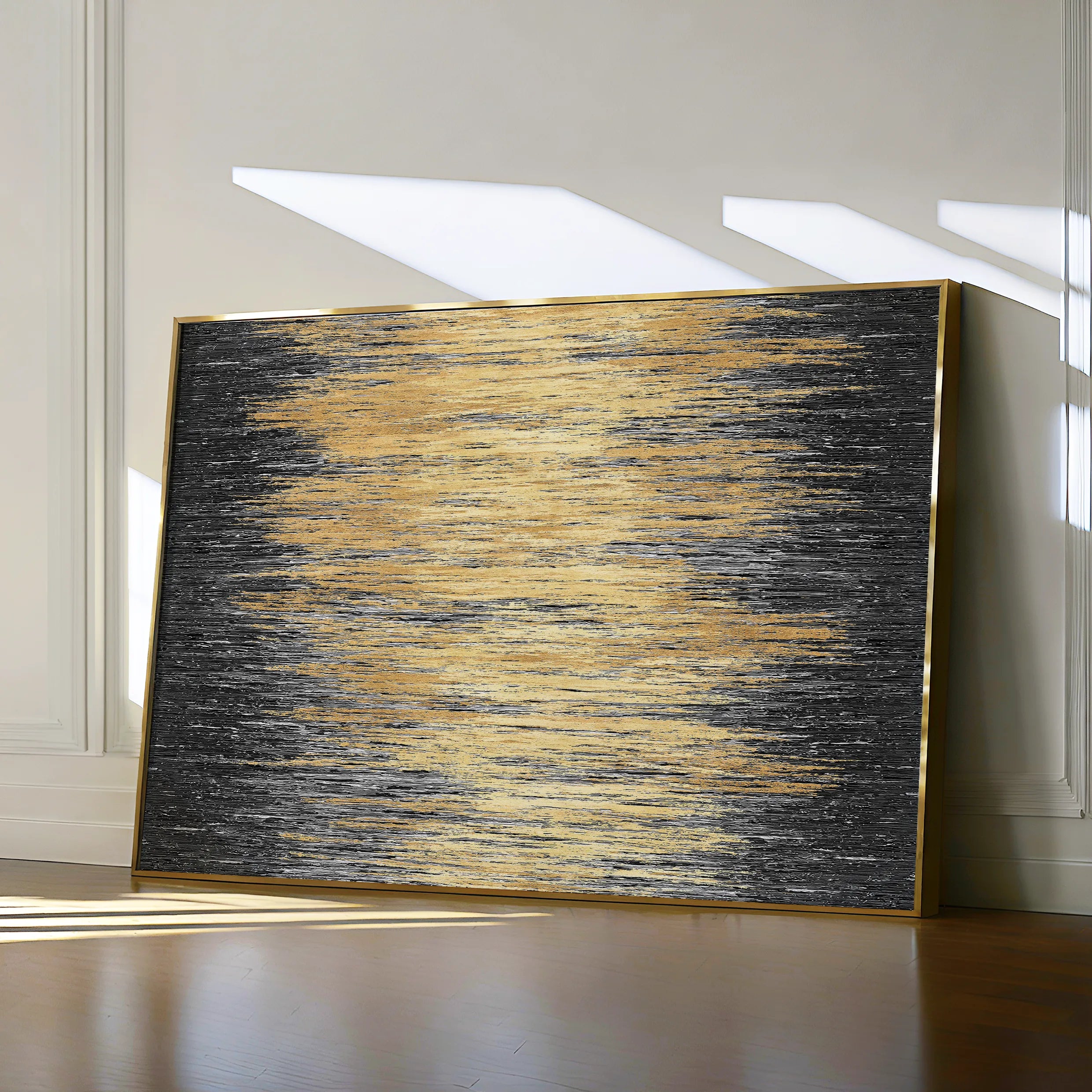 Abstract 030 Canvas Art 60 x 40 cm / Black