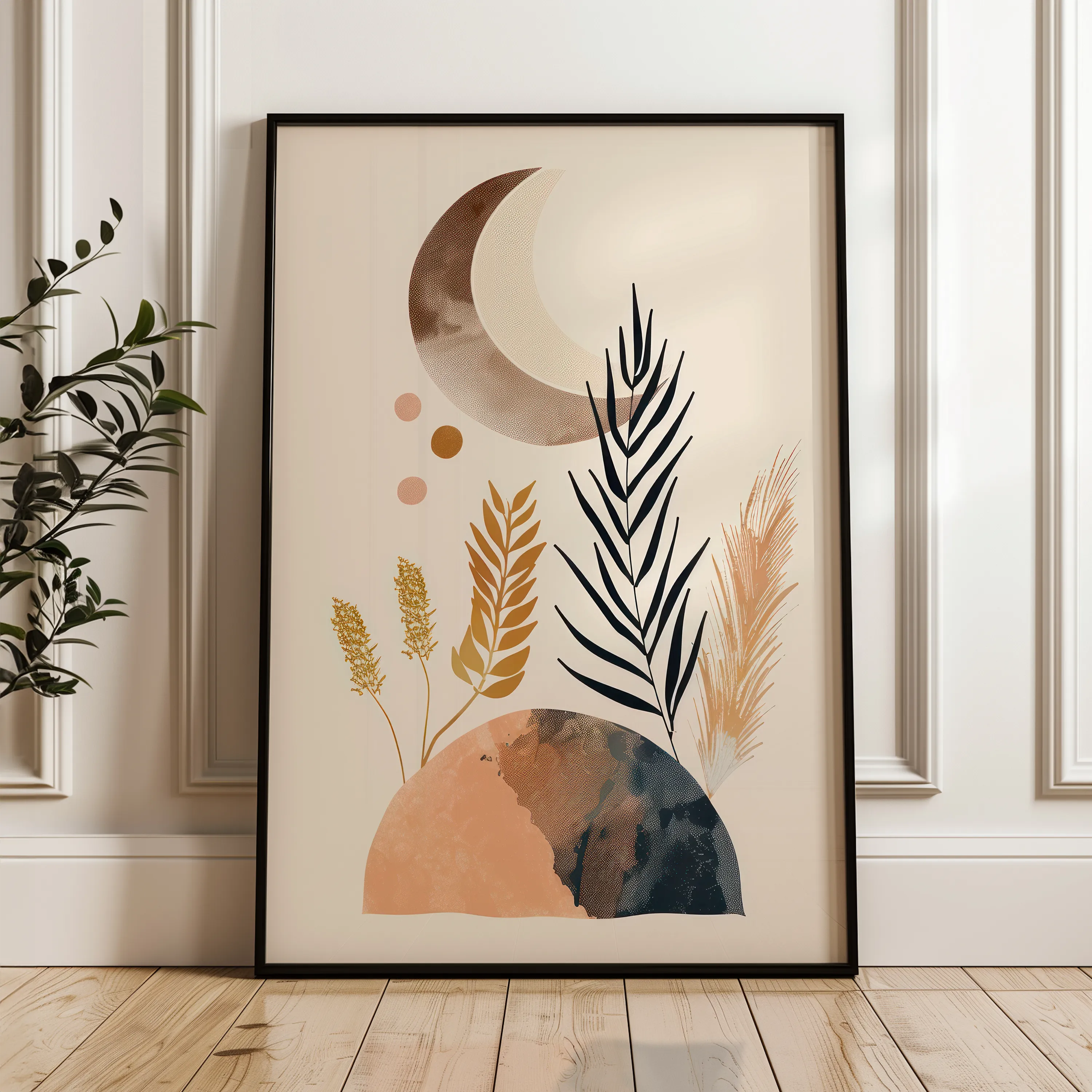 Boho 030 Canvas Art 60 x 40 cm / Black