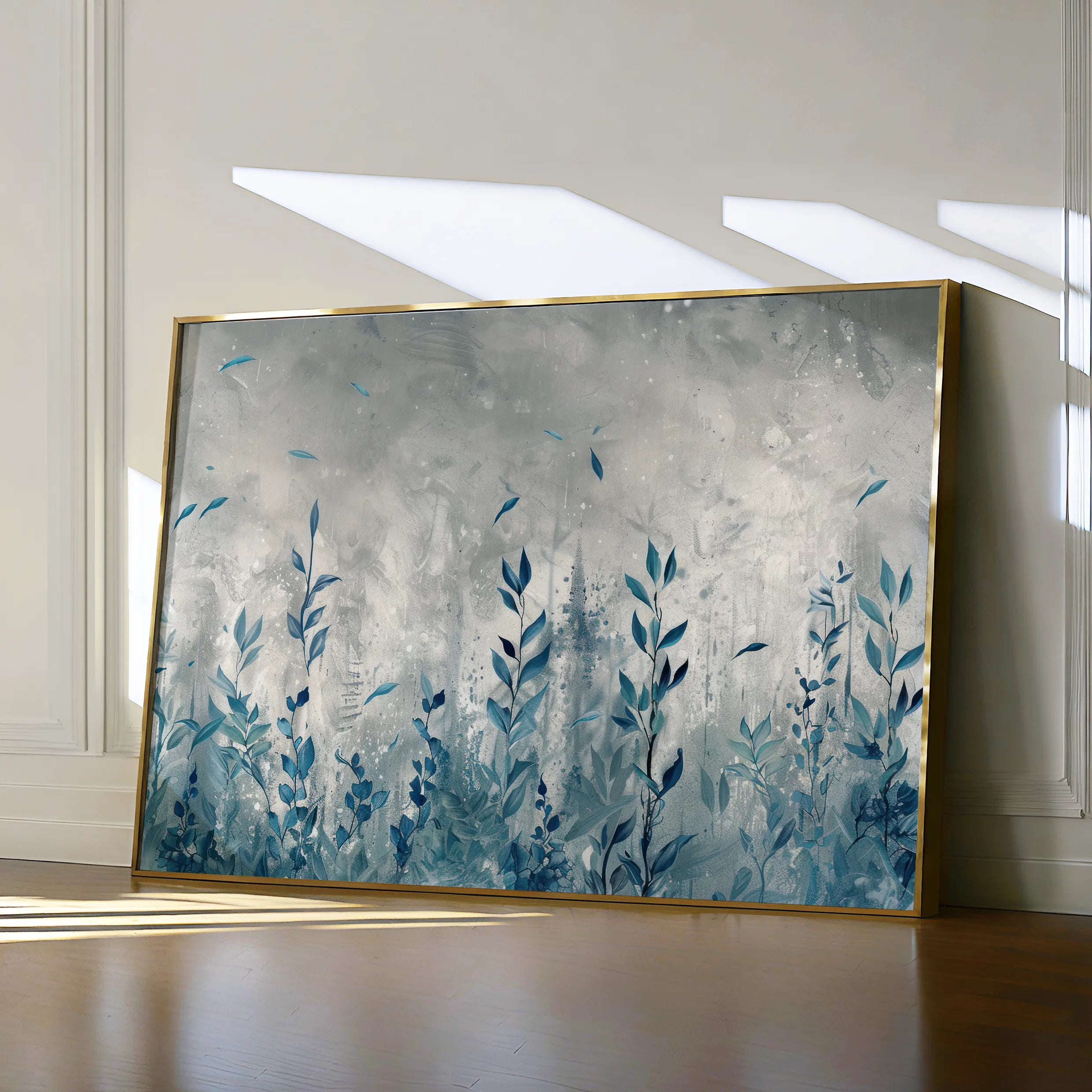 Floral 030 Canvas Art 60 x 40 cm / Black