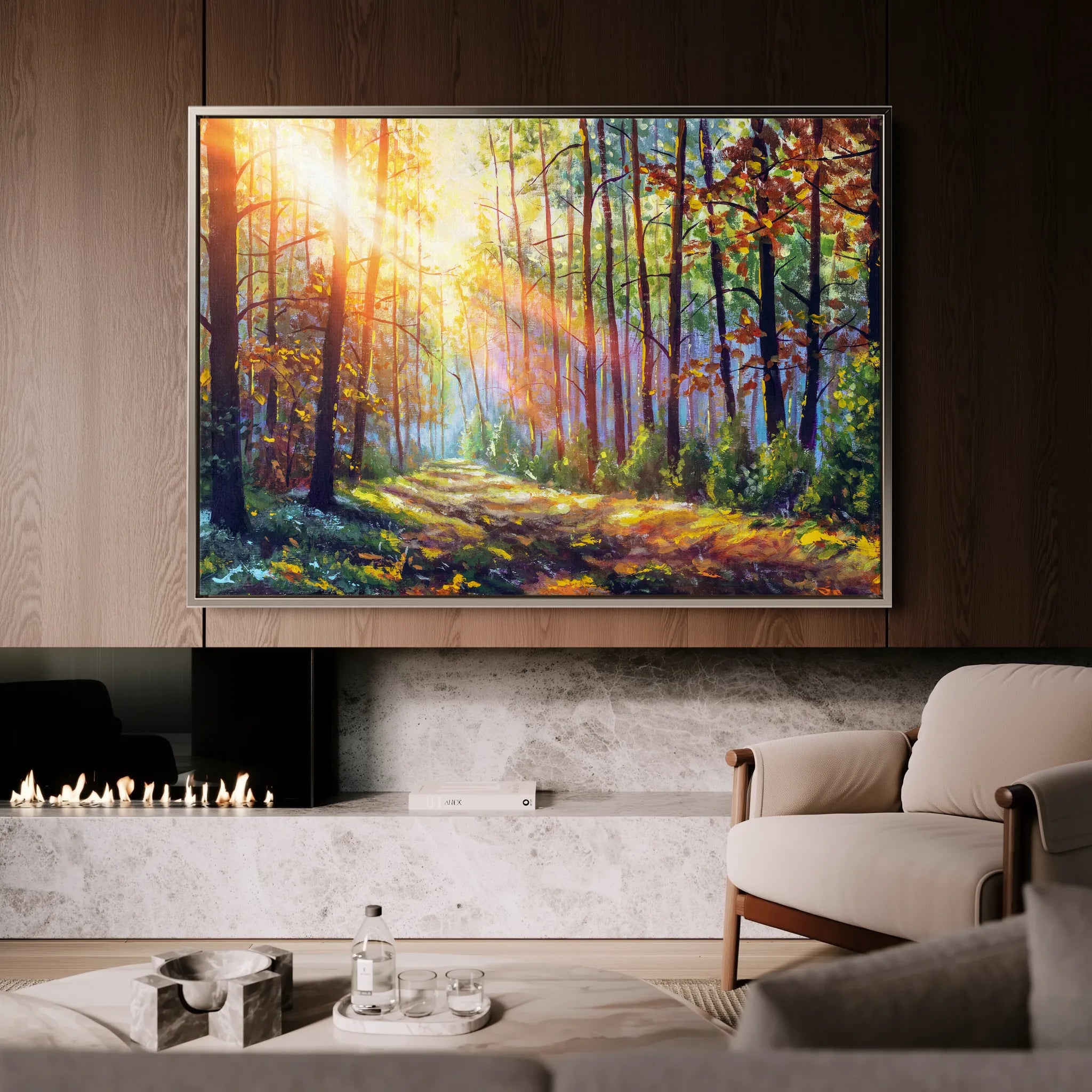 Landscape 030 Canvas Art 60 x 40 cm / Black