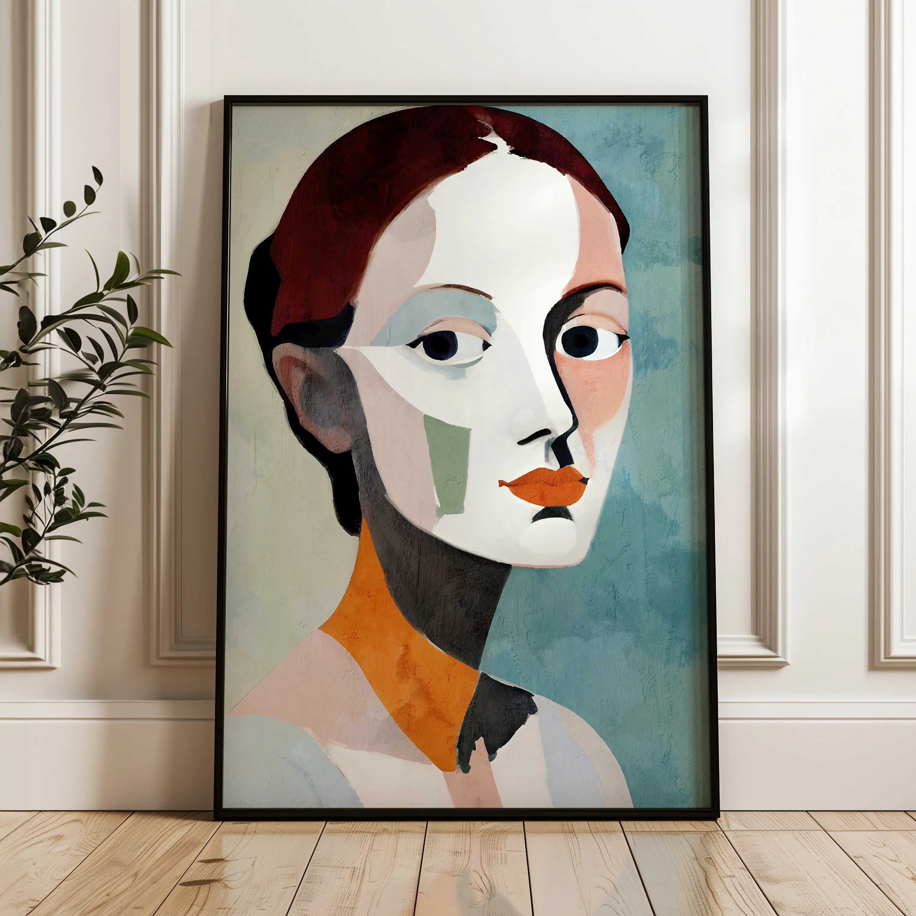 Portrait 030 Canvas Art 60 x 40 cm / Black