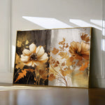 Floral 031 Canvas Art 60 x 40 cm / Black